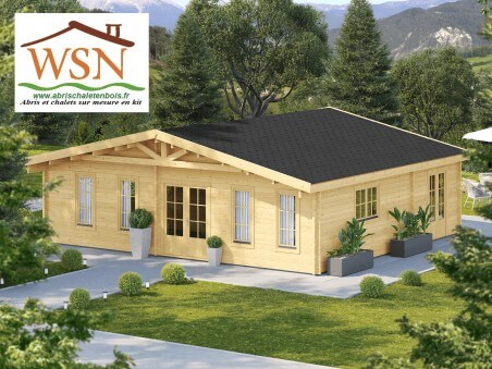 WSN - Chalet en bois  Charente 72m²  Dim. WS11886