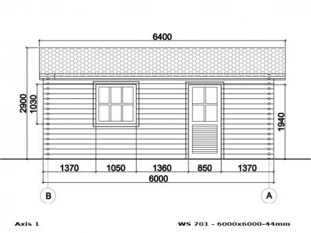 Garage en bois 36m² WS701 | WSN