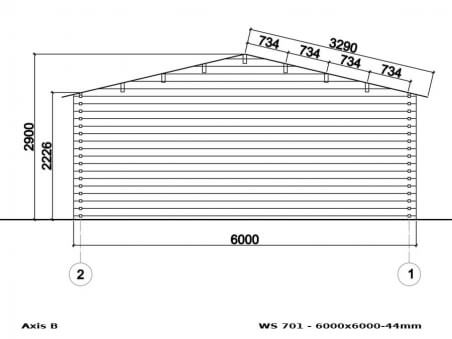 Garage en bois 36m² WS701 | WSN