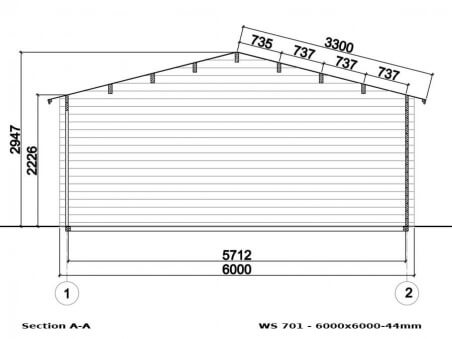 Garage en bois 36m² WS701 | WSN