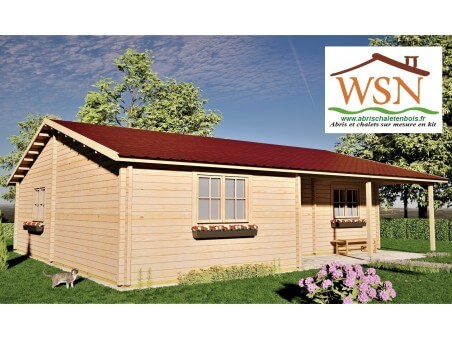 Chalet en bois Normandie 90m2 WS1272 par WSN