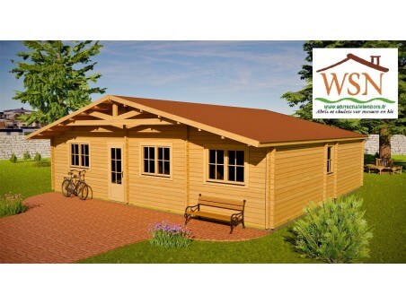 Chalet en bois Charente 90m2 WS 11810-L par WSN