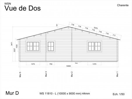 Chalet en bois Charente 90m2 WS 11810-L par WSN