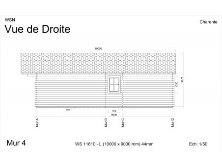 Chalet en bois Charente 90m2 WS 11810-L par WSN