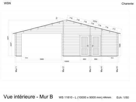 Chalet en bois Charente 90m2 WS 11810-L par WSN