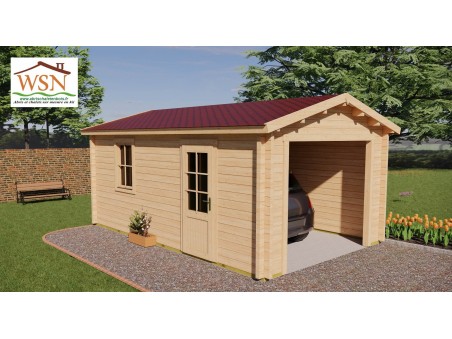 Garage en bois 19,8m² sans porte GA8010-24 par WSN