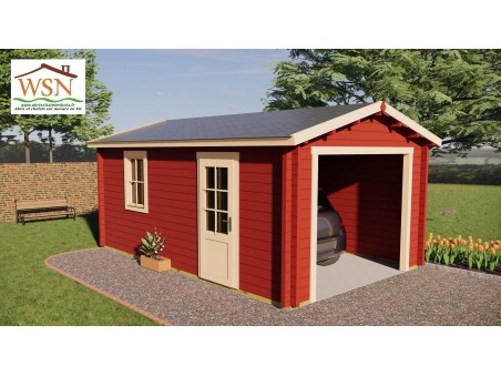 Garage en bois 19,8m² sans porte GA8010-24 par WSN