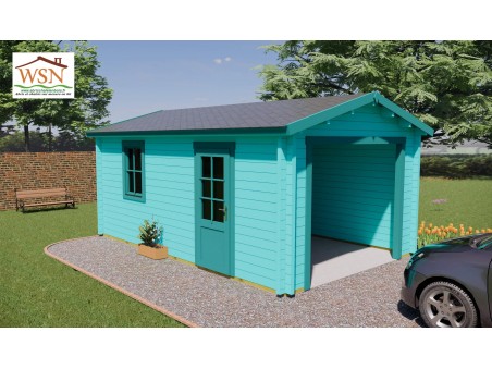 Garage en bois 19,8m² sans porte GA8010-24 par WSN