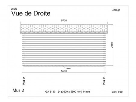 Garage en bois 19,8m² sans porte GA8010-24 par WSN