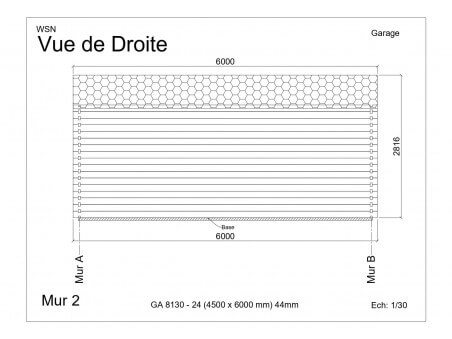 Garage 27m2 sans porte 4500x6000-passage 2400 | WSN