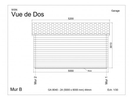 Garage 30m² Dim. 5000x6000-44 passage 2400x2000 | WSN