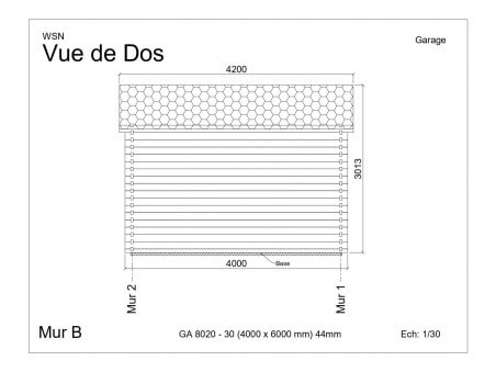 Garage 24m² Dim. 4000x6000-44 passage 3000x2000 | WSN