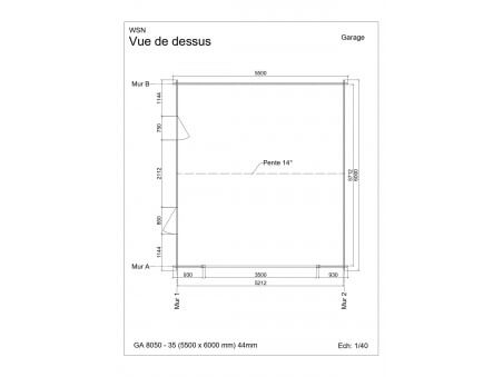 Garage 33m² Dim. 5500x6000-44 passage 3500x2000 | WSN