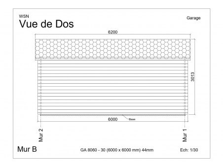 Garage 36m² Dim. 6000x6000-44 passage 3000x2000 | WSN