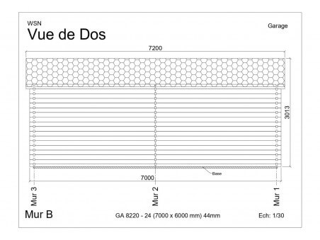 Garage 42m² Dim. 7000x6000-44 passages 2x 2400x2000 | WSN