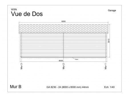 Garage 48m² Dim. 8000x6000-44 passages 2x 2400x2000 | WSN