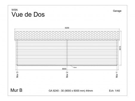 Garage 54m² Dim. 9000x6000-44 passages 2x 3000x2000 | WSN