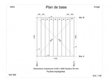 Abri en bois ARIEGE 19m² WS589 par WSN