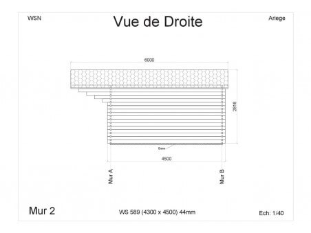 Abri en bois ARIEGE 19m² WS589 par WSN