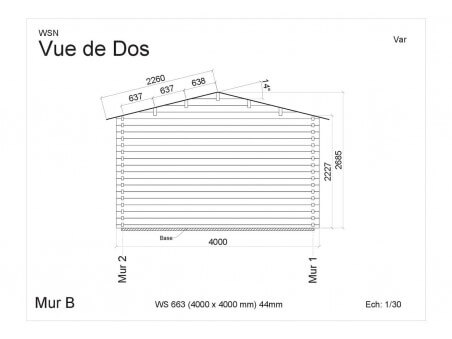 Abri en bois VAR 16m² WS663 par WSN