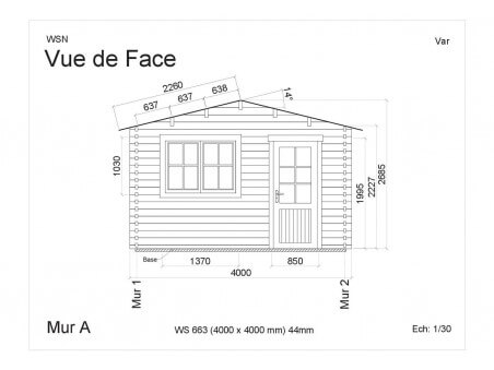 Abri en bois VAR 16m² WS663 par WSN