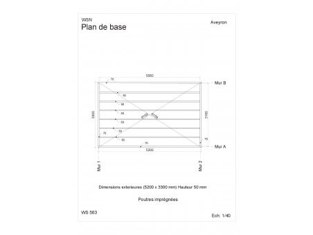 Abri en bois AVEYRON 18,9 m² WS563 par WSN