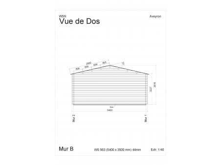 Abri en bois AVEYRON 18,9 m² WS563 par WSN