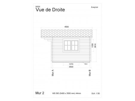 Abri en bois AVEYRON 18,9 m² WS563 par WSN