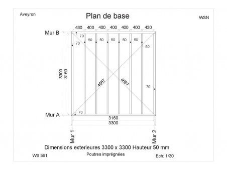 Abri en bois AVEYRON 12m² WS561 par WSN