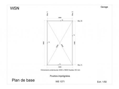 Garage en bois 19,72m² WS1371 par WSN