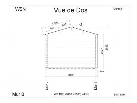 Garage en bois 19,72m² WS1371 par WSN