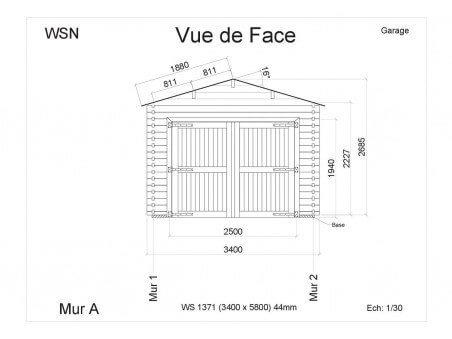 Garage en bois 19,72m² WS1371 par WSN