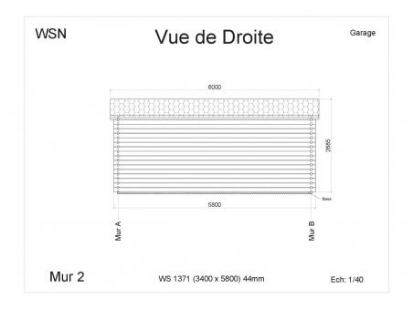 Garage en bois 19,72m² WS1371 par WSN