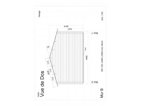 Garage en bois 25,52m² WS1381 apr WSN