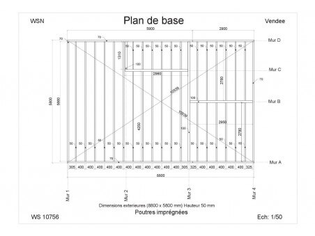 Chalet en bois  VENDEE 54m² WS10756 par WSN