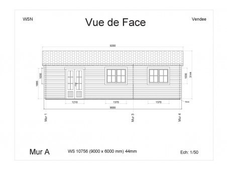 Chalet en bois  VENDEE 54m² WS10756 par WSN