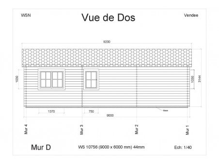 Chalet en bois  VENDEE 54m² WS10756 par WSN