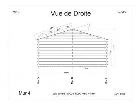 Chalet en bois  VENDEE 54m² WS10756 par WSN