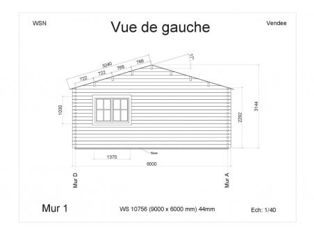 Chalet en bois  VENDEE 54m² WS10756 par WSN