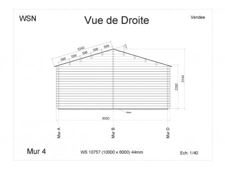Chalet en bois  VENDEE 60m² WS10757 par WSN