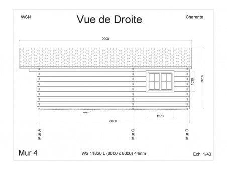 Chalet en bois Charente 64m2 WS11820 par WSN