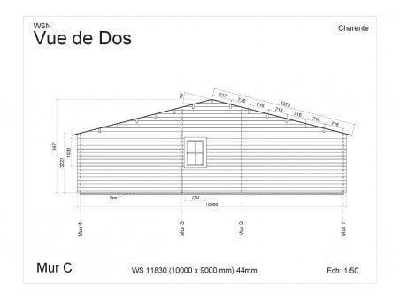 Chalet en bois Charente 90m2 WS11830 par WSN