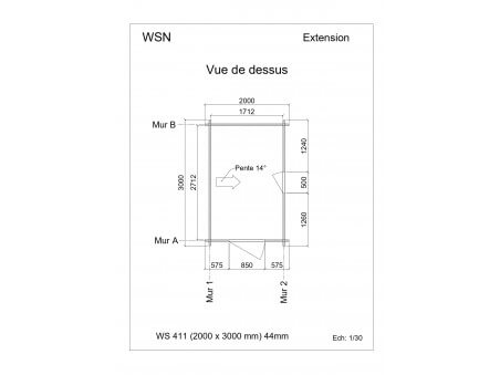 Extension en bois 6m² WS411 par WSN