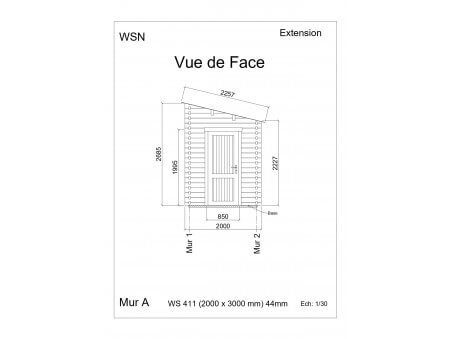 Extension en bois 6m² WS411 par WSN