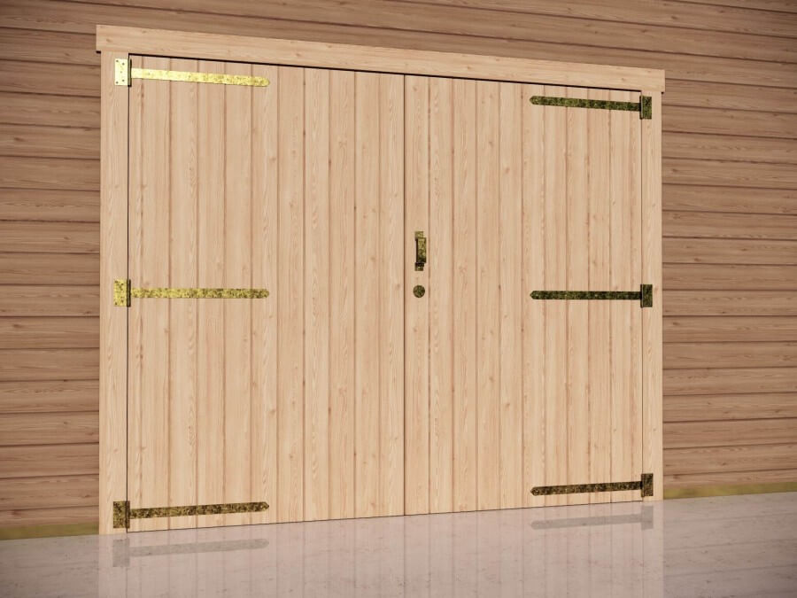 Porte de garage en bois (L2400 x H2000) | WSN