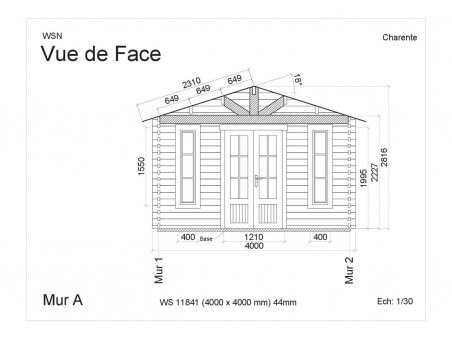 Abri en bois Charente par WSN