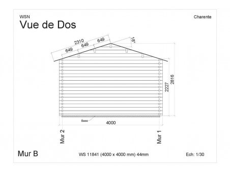 Abri en bois Charente par WSN