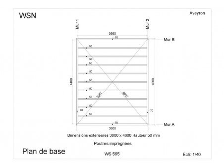 Abri en bois AVEYRON 19.2 m² WS565 par WSN