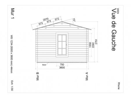 Abri en bois RHÔNE 18m2 par WSN