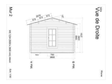 Abri en bois RHÔNE 18m2 par WSN